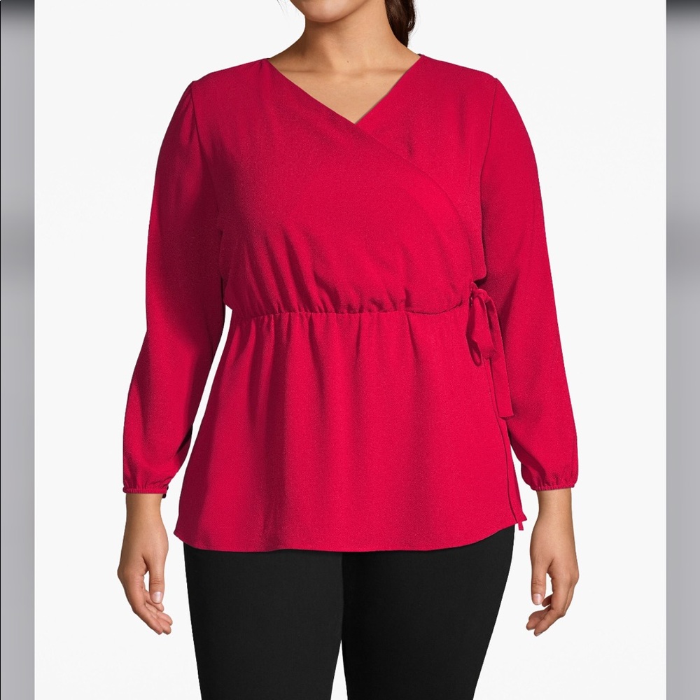 Faux Wrap Blouse